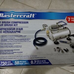 Mastercraft Air Brush Compressor Kit with Accessories